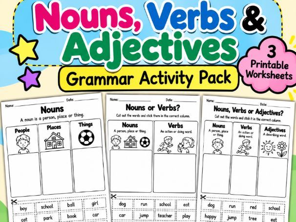 Nouns: People, Places and Things Cut and Stick