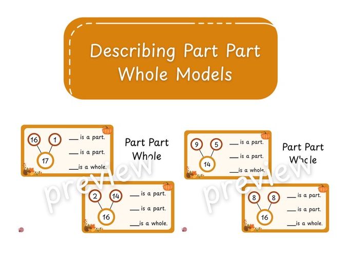 Autumn Describing Part Part Whole Models 10-20