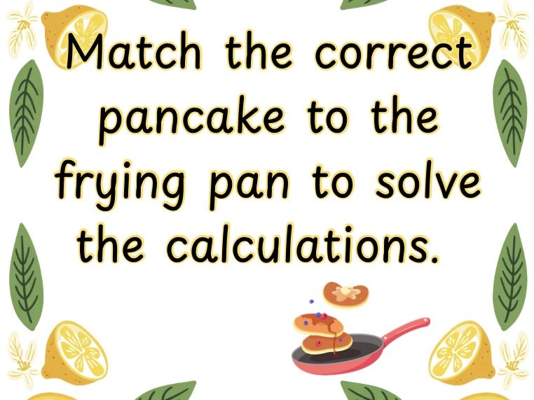 Addition and subtraction to 10 pancakes