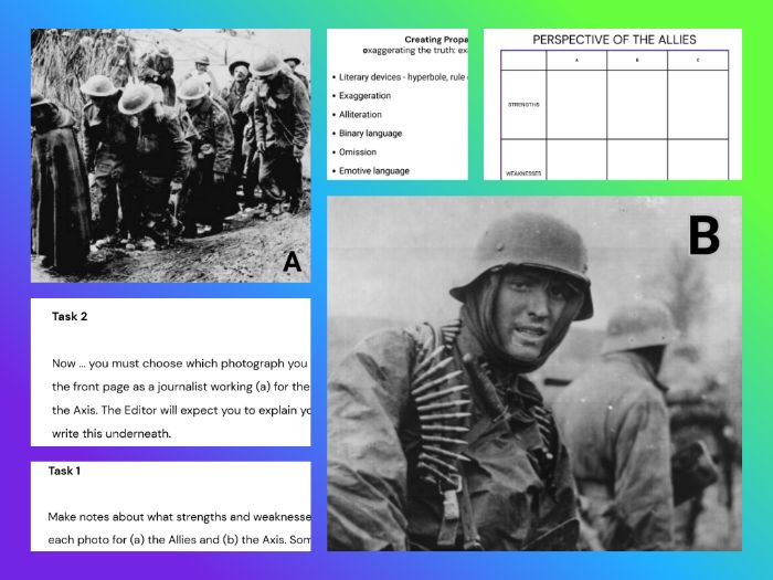 KS3 World War Two - Evacuation from Dunkirk: Propaganda Creation Activity
