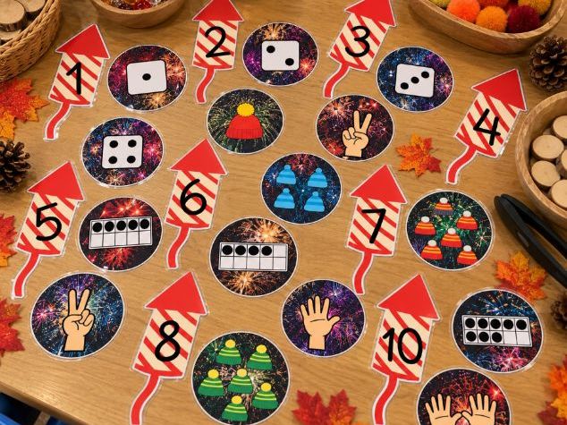 Bonfire Night Number Matching | Fireworks Maths Game | EYFS & KS1