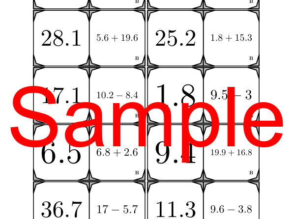 Domino | Addition and Subtraction of Decimal Numbers | Math Activity