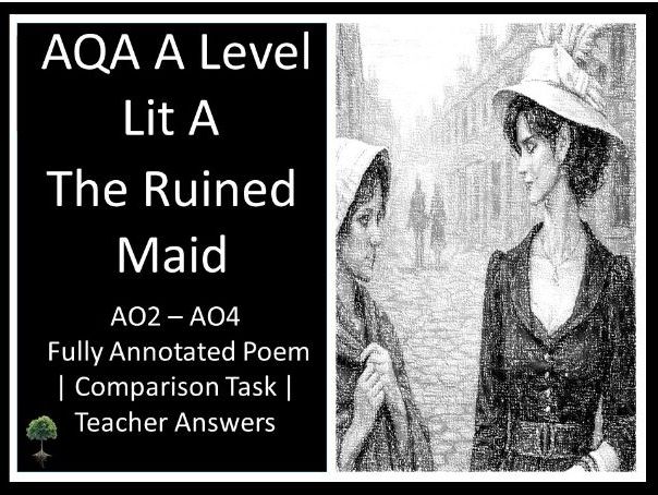 HARDY – A Level | The Ruined Maid | Annotated Poem | Comparison Task | Teacher Answers - Lit A