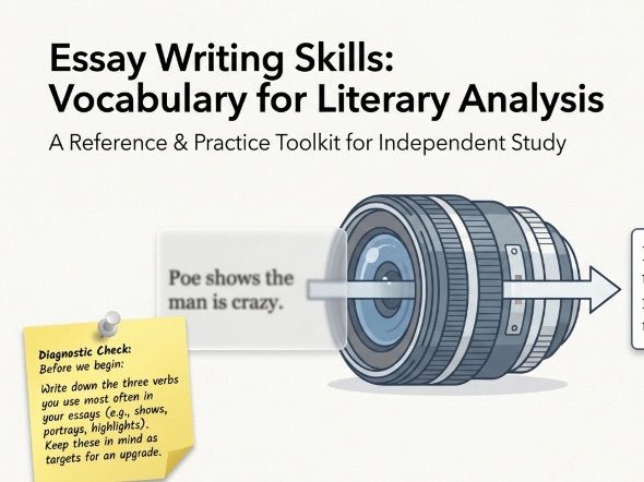 Essay Exam Writing Skills: Vocabulary for Literary Analysis | Study Guide