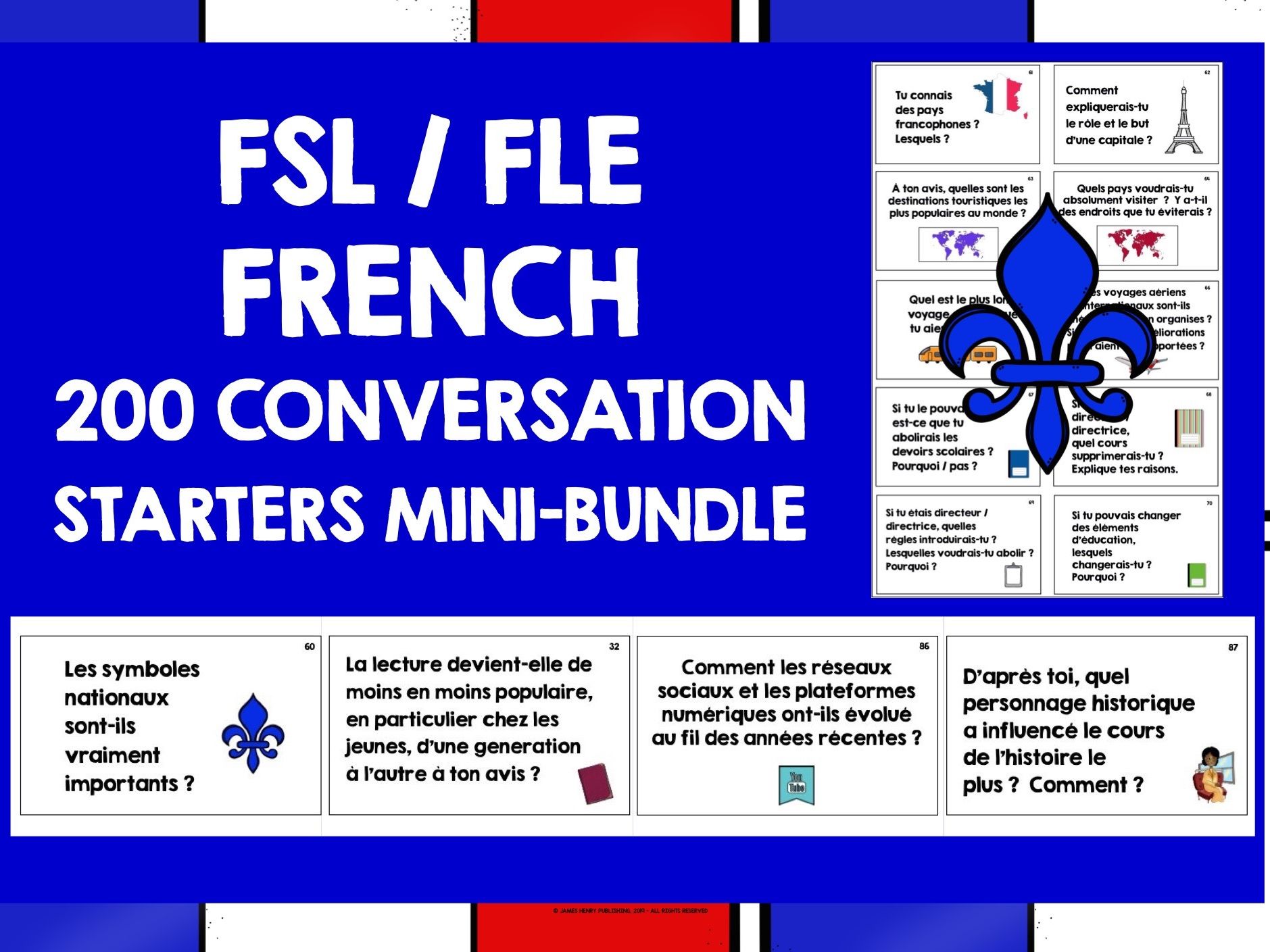 FRENCH CONVERSATION STARTERS MINI-BUNDLE