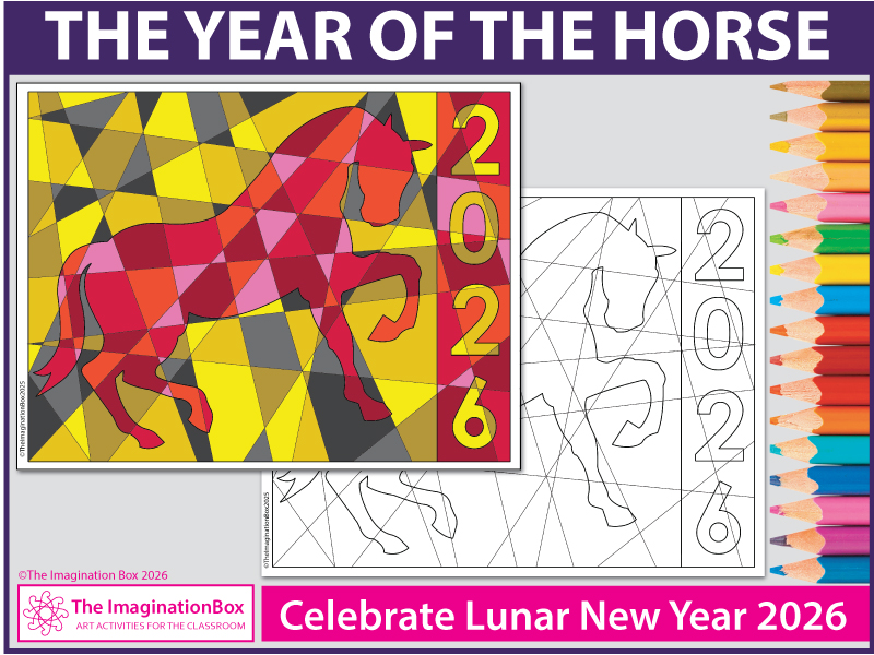 Year of the Horse 2026 Colouring Pages