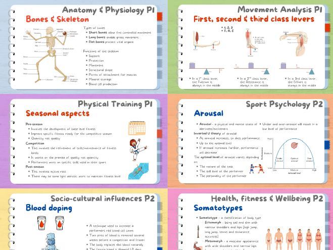 AQA GCSE PE note cards