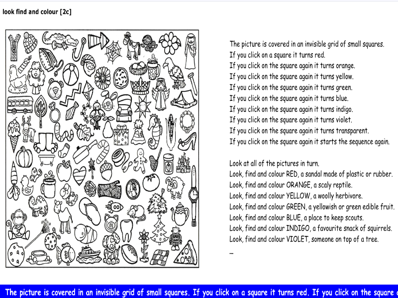 following instructions [look find and colour] [2c]