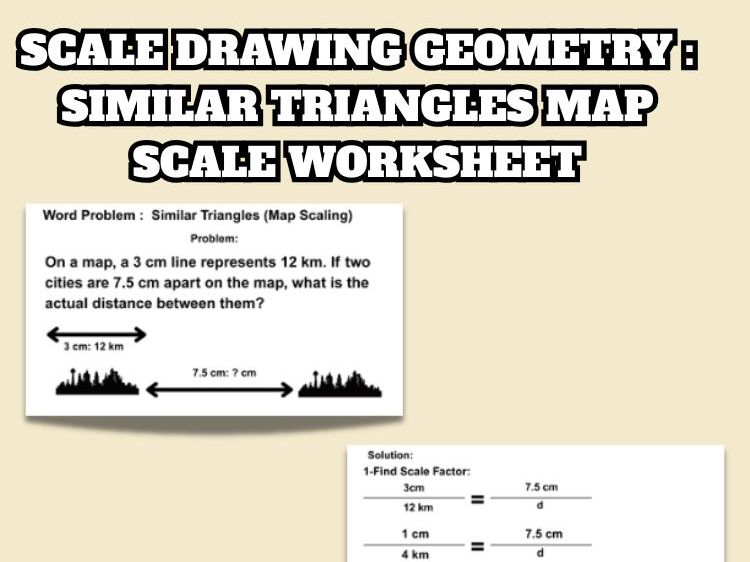 scale drawing geometry KS3 & GCSE worksheet