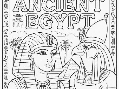 Ancient Egypt Colouring Sheet