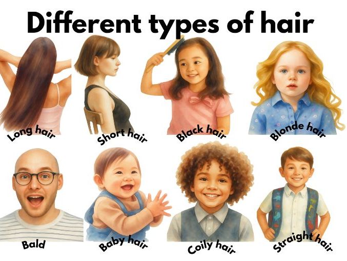 Hair hygiene bundle of visuals