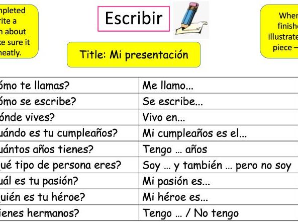 KS3 Spanish Viva 1 - Mi vida L7: Preséntate (PPT + Worksheet)