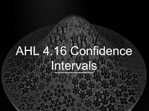 IB Math AI AHL 4.16 - Confidence Intervals