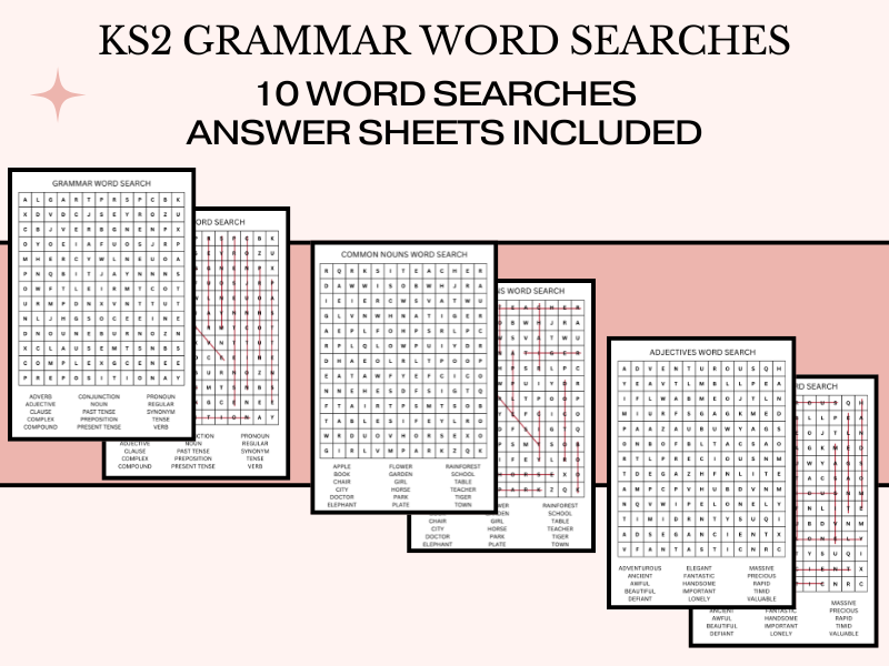 Grammar Word Search Bundle | SPaG Revision Pack