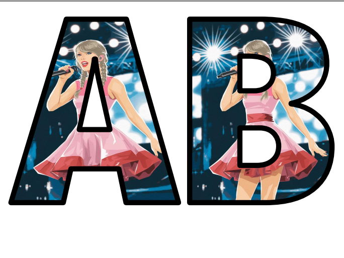 Famous Person Taylor Swift Singer Lettering Set Display Title Letters ...