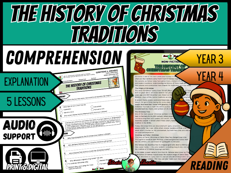 The History of Christmas Traditions | Reading Comprehension | Year 3/4