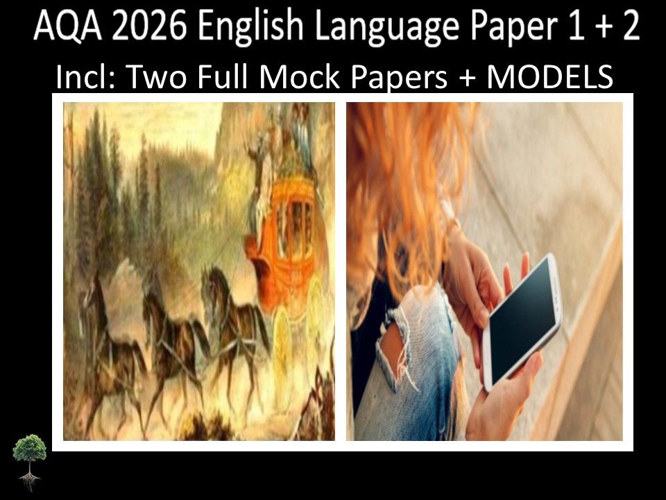 Two AQA 2026 English Language Paper 1 + 2 Mocks | MODELS