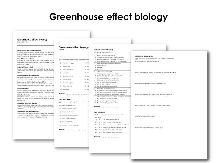 Greenhouse effect biology Teaching Resources