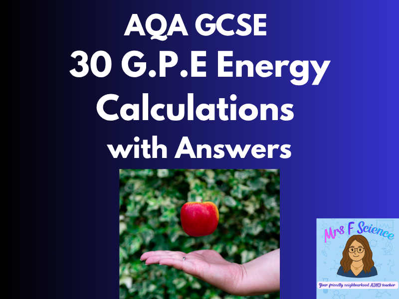 GCSE Physics G.P.E Calculations Worksheet | AQA, Edexcel & OCR | Exam Practice