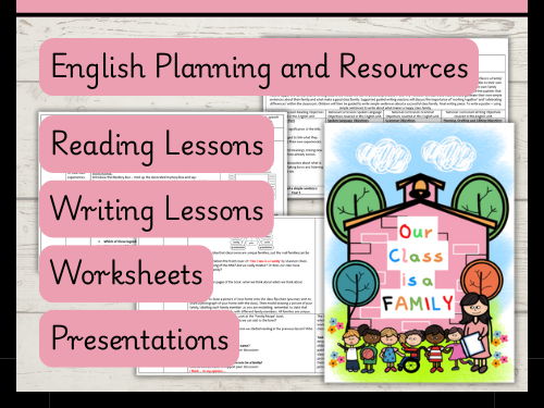 Our Class is a Family (Year 1 English Planning and Resources)