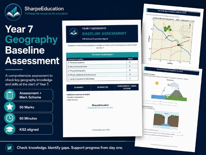 Year 7 Geography Baseline Assessment & Mark Scheme | KS2 Transition