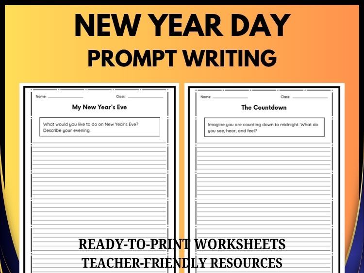 New Year's Eve Writing Prompts | 20 Creative Writing Activities Grades 2–8