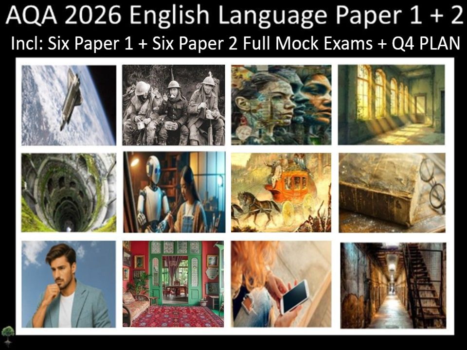 Twelve AQA 2026 GCSE English Language Paper 1 & 2 Mocks | Q4 PLAN