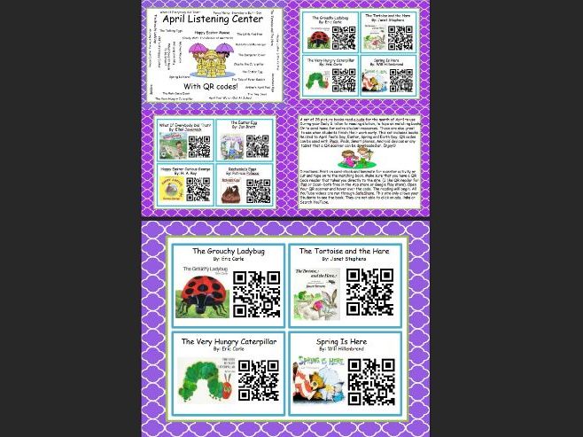 April Listening Center With QR Codes (28 books)