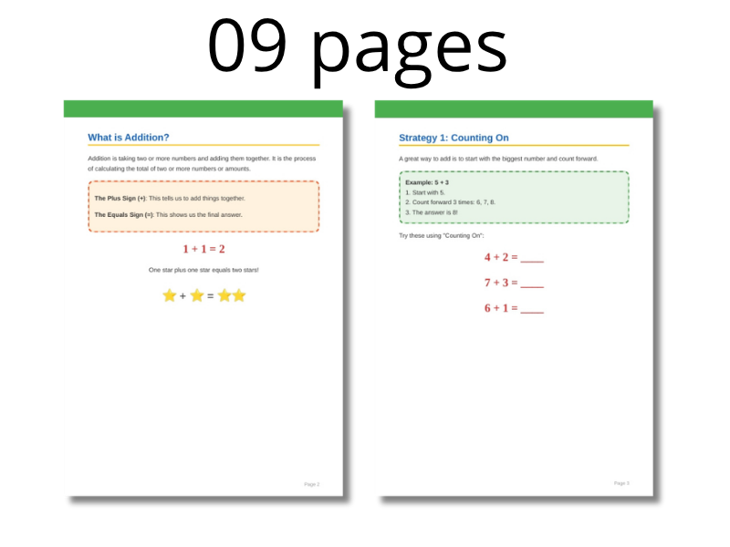 Addition Fun! Primary Math Worksheets