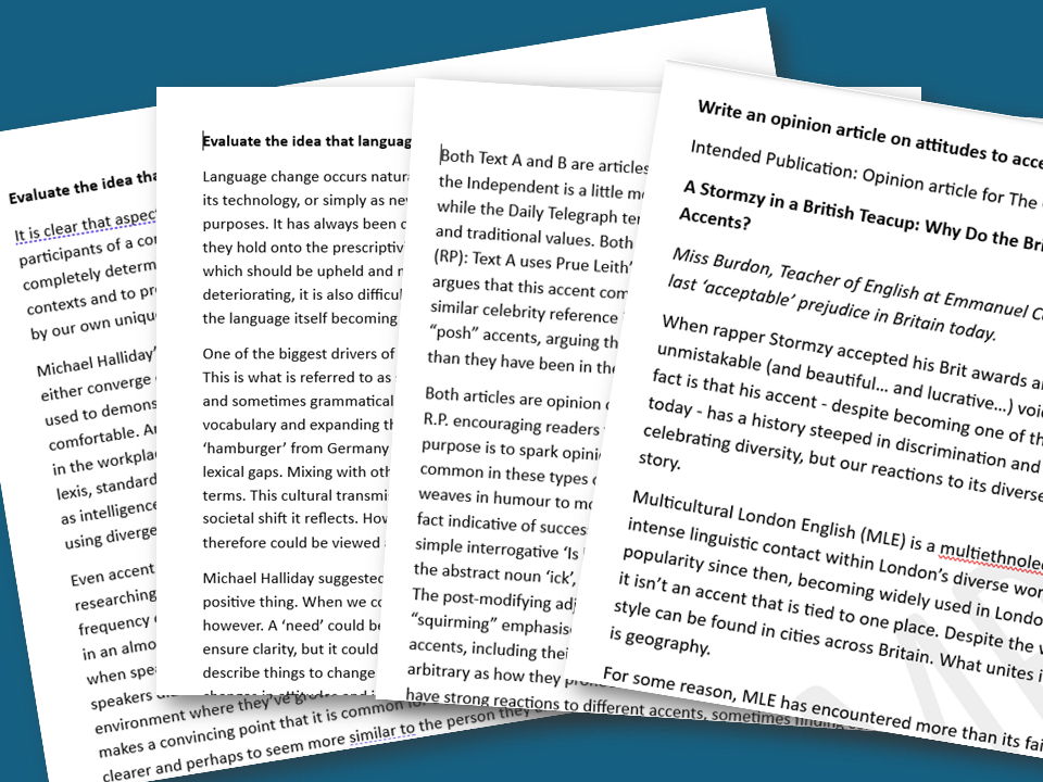 2025 Paper 2 Example Essays A Level English Language