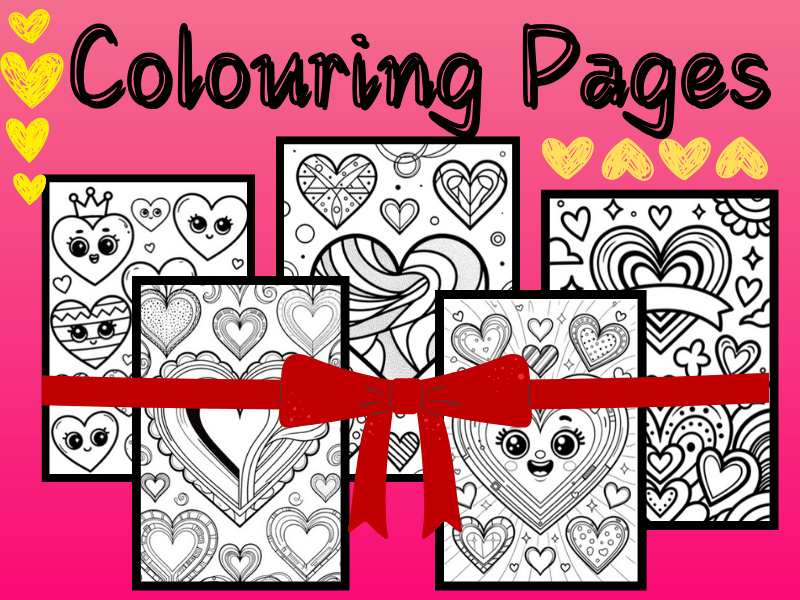 Valentine’s Day Heart Coloring Pages, Fun February Printable Worksheets for Kids