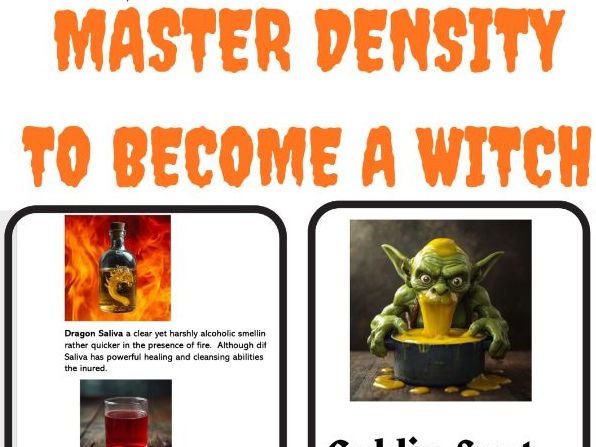 Halloween Density Lab & Exam Level 1 Witch Certification |Middle School Science