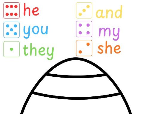 Tricky Word & Subitising Easter Egg