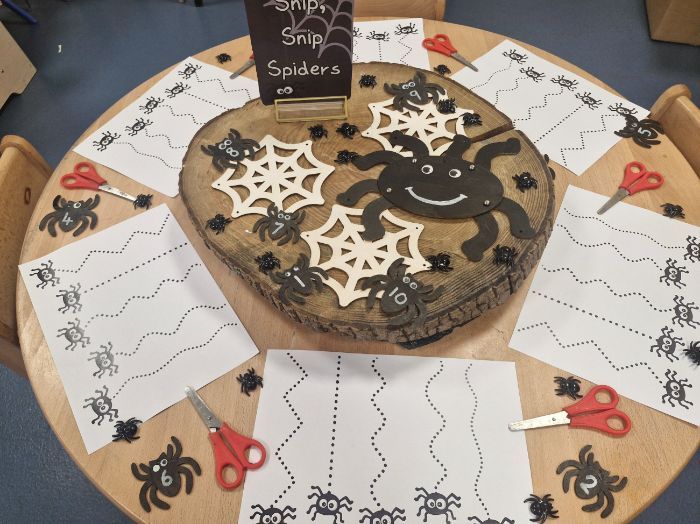 Halloween themed scissor skills practice