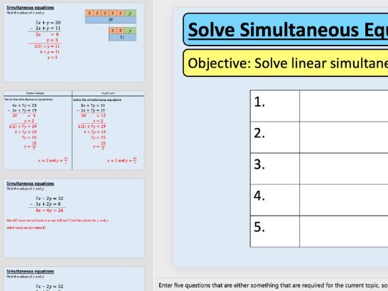 Solve Linear Simultaneous Equations