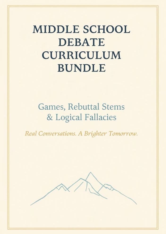 Middle School Debate Curriculum Bundle | 25 Lessons + Argument Games and Fallacy Cards