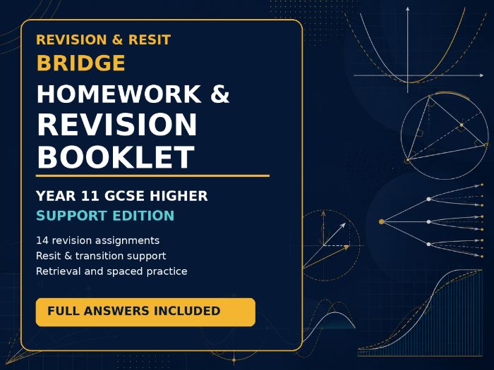 Revision & Resit Bridge Homework – Free GCSE Maths Higher Support Booklet with Answers