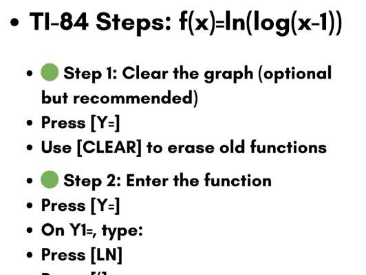 sketching logarithmic graphs| TI-84 Step-by-Step Calculator Guide