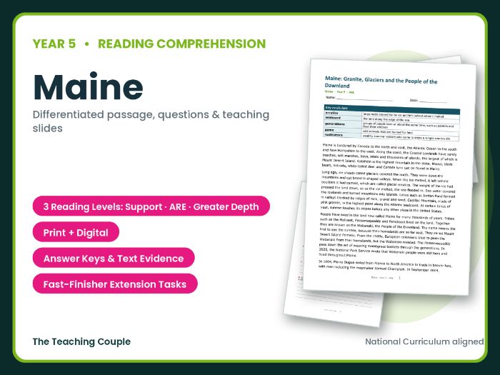 Maine Reading Comprehension | Year 5 (KS2)