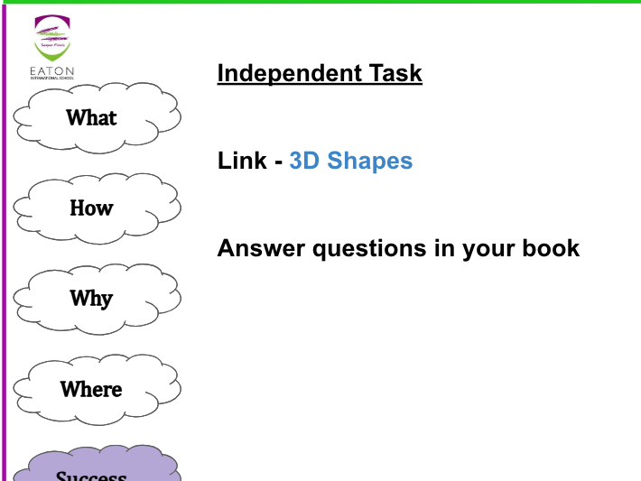 Properties of 3D Shapes (KS3)