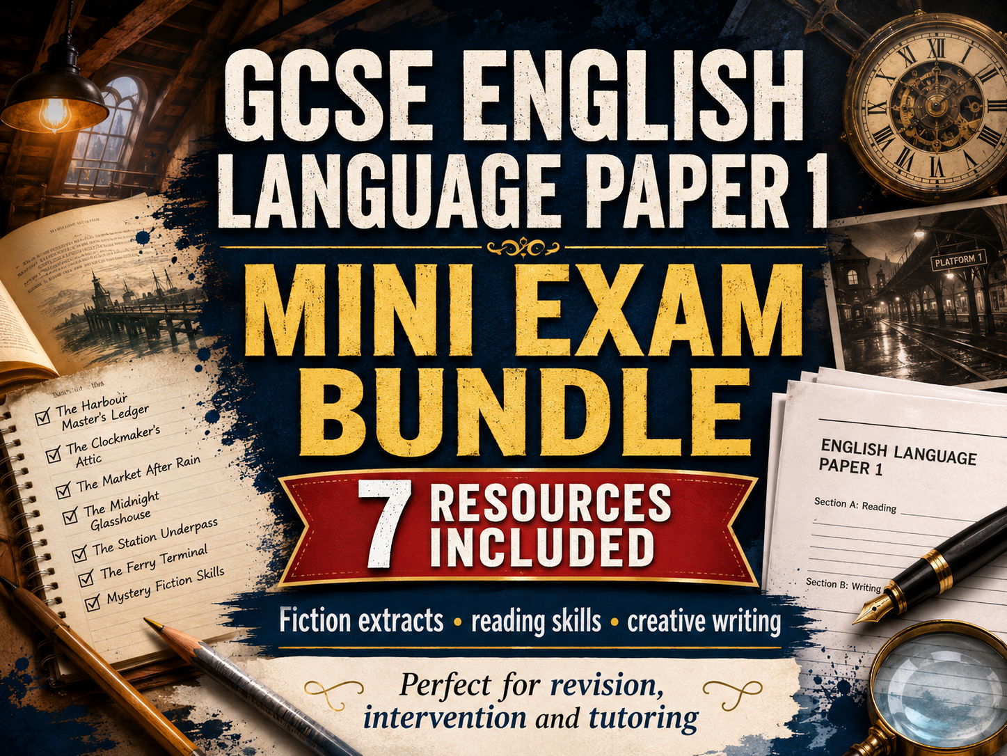 GCSE English Language Paper 1 Mini Exam Bundle