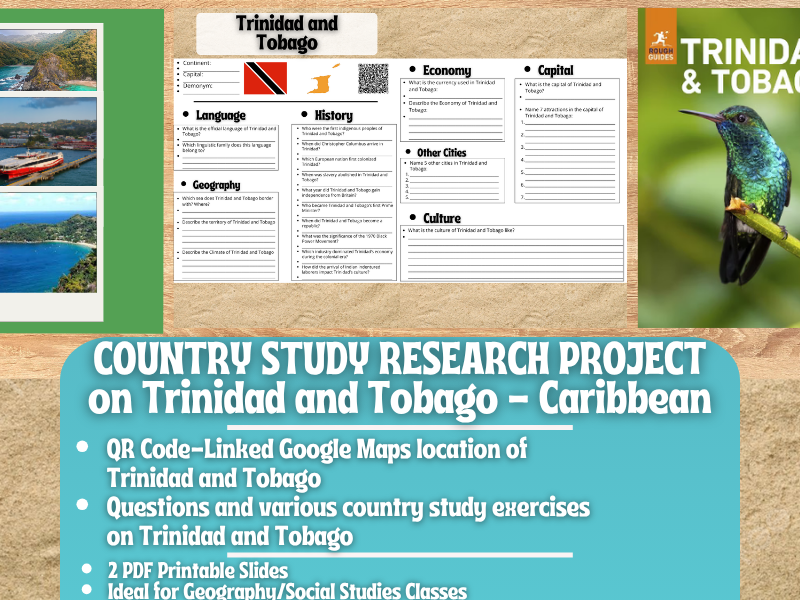 Country Study Research Project - Trinidad and Tobago - Social Studies Report - Caribbean
