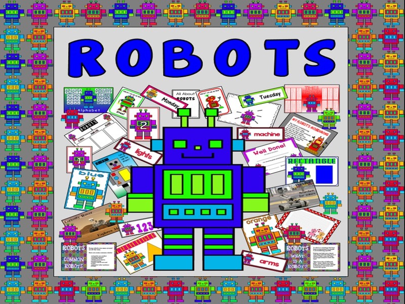 ROBOTS TEACHING RESOURCES - ROLE PLAY DISPLAY KS 1-2 EARLY YEARS TOYS MACHINES