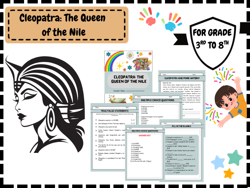 The Life of Cleopatra – Reading Comprehension and History Worksheet