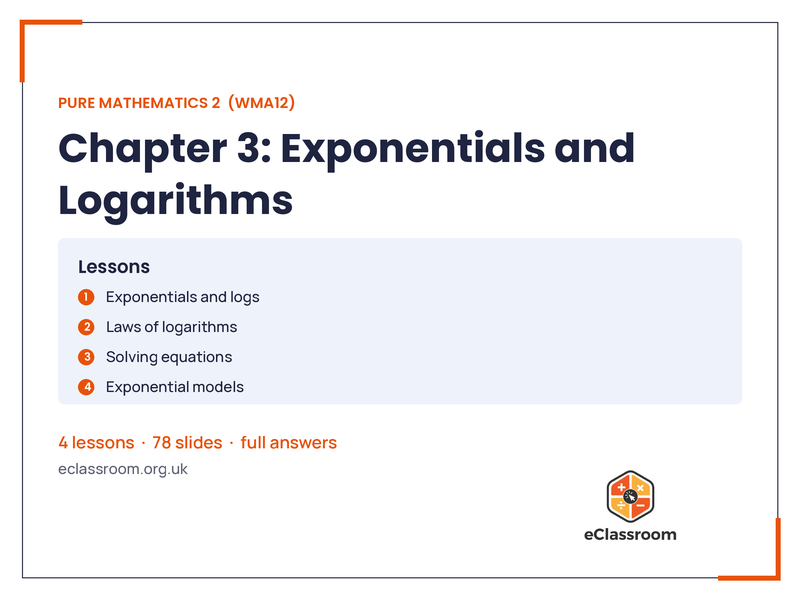 IAL Pure 2 Exponentials & Logarithms lesson slides