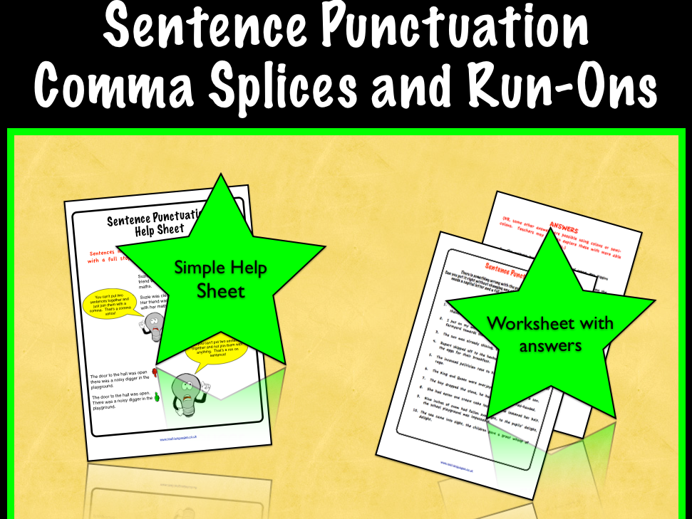 comma splice and run on sentences