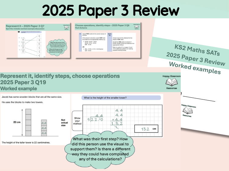 Year 6 KS2 SATs Maths Reasoning Paper 3 - 2025 Worked Examples & Discussion Prompts