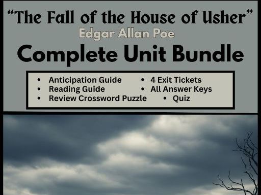 "The Fall of the House of Usher" by Poe Complete Unit Bundle