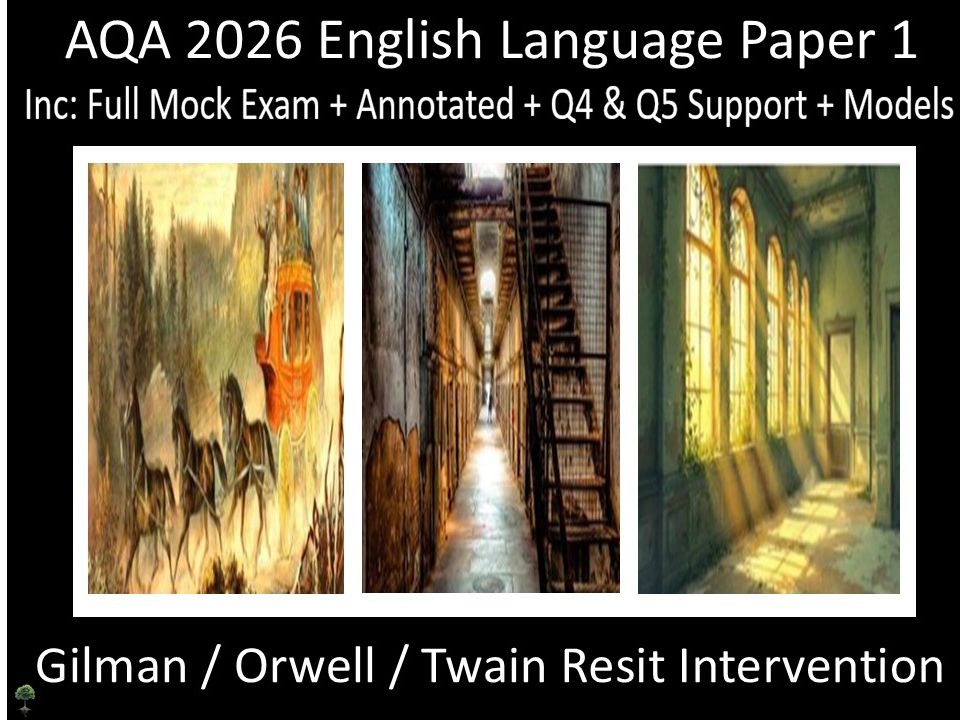 Three AQA 2026 English Language Paper 1 - Resit Intervention