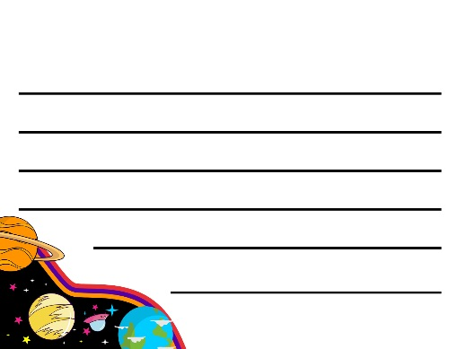 Space-Themed Drawing & Writing Paper